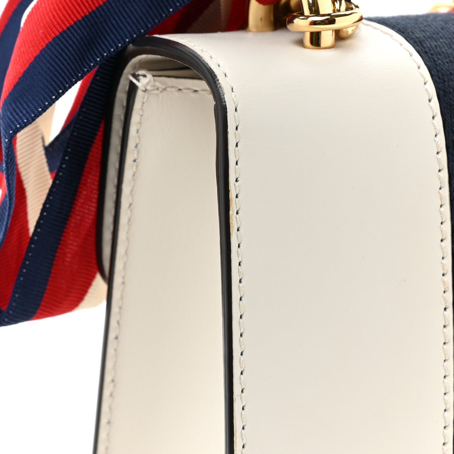 Calfskin Mini Sylvie Chain Shoulder Bag White