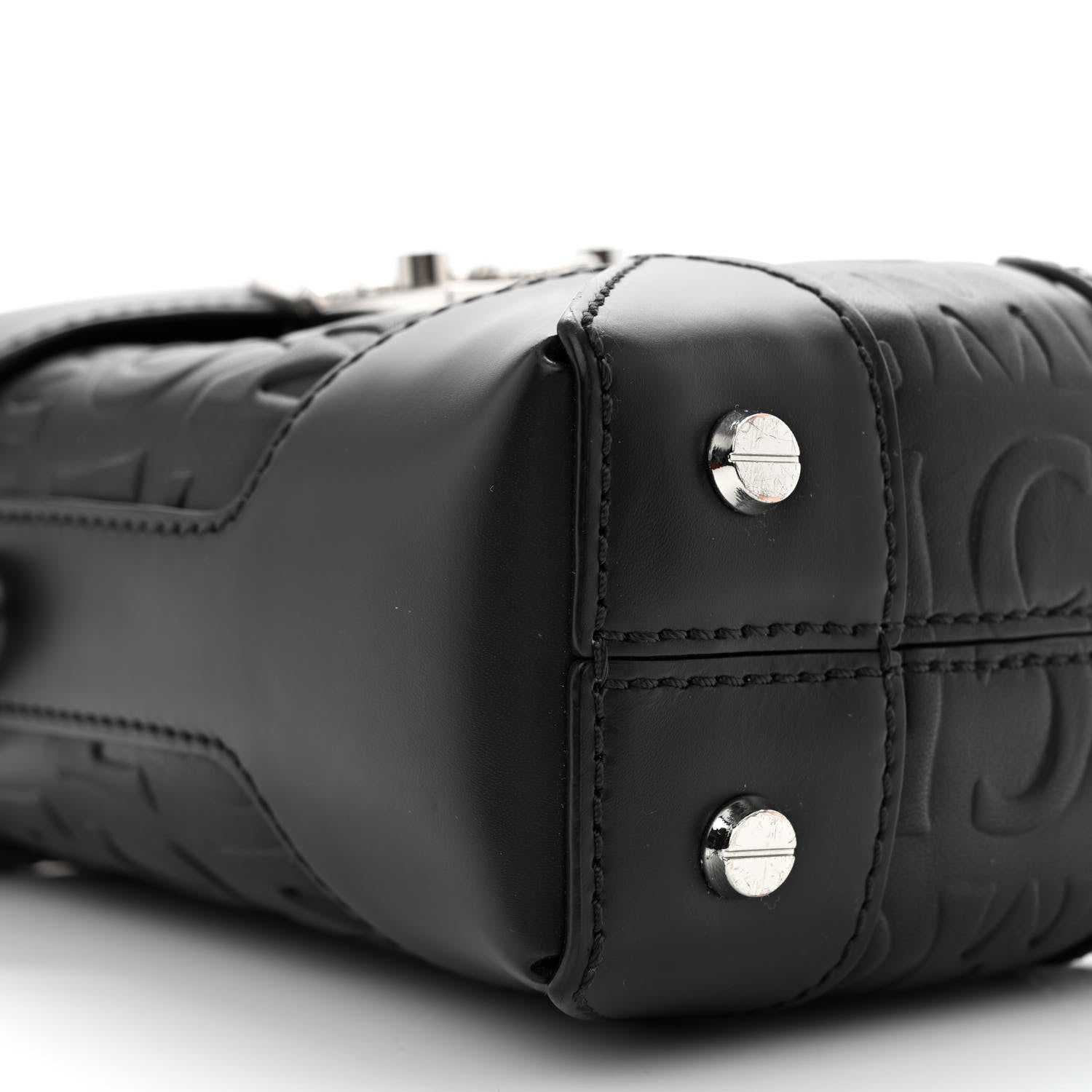 MCM Calfskin Ottomar Logo Mini Soft Berlin Crossbody Black 9 of 10