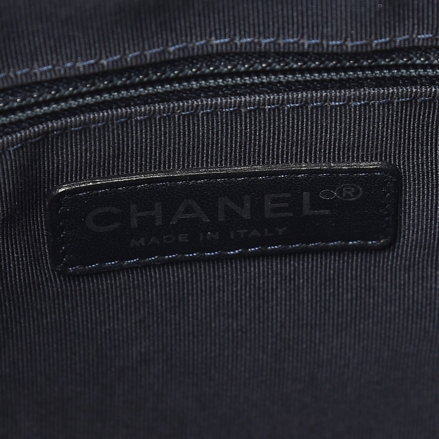 Chanel Denim Fringe Large Shopping Tote Blue 8 of 9