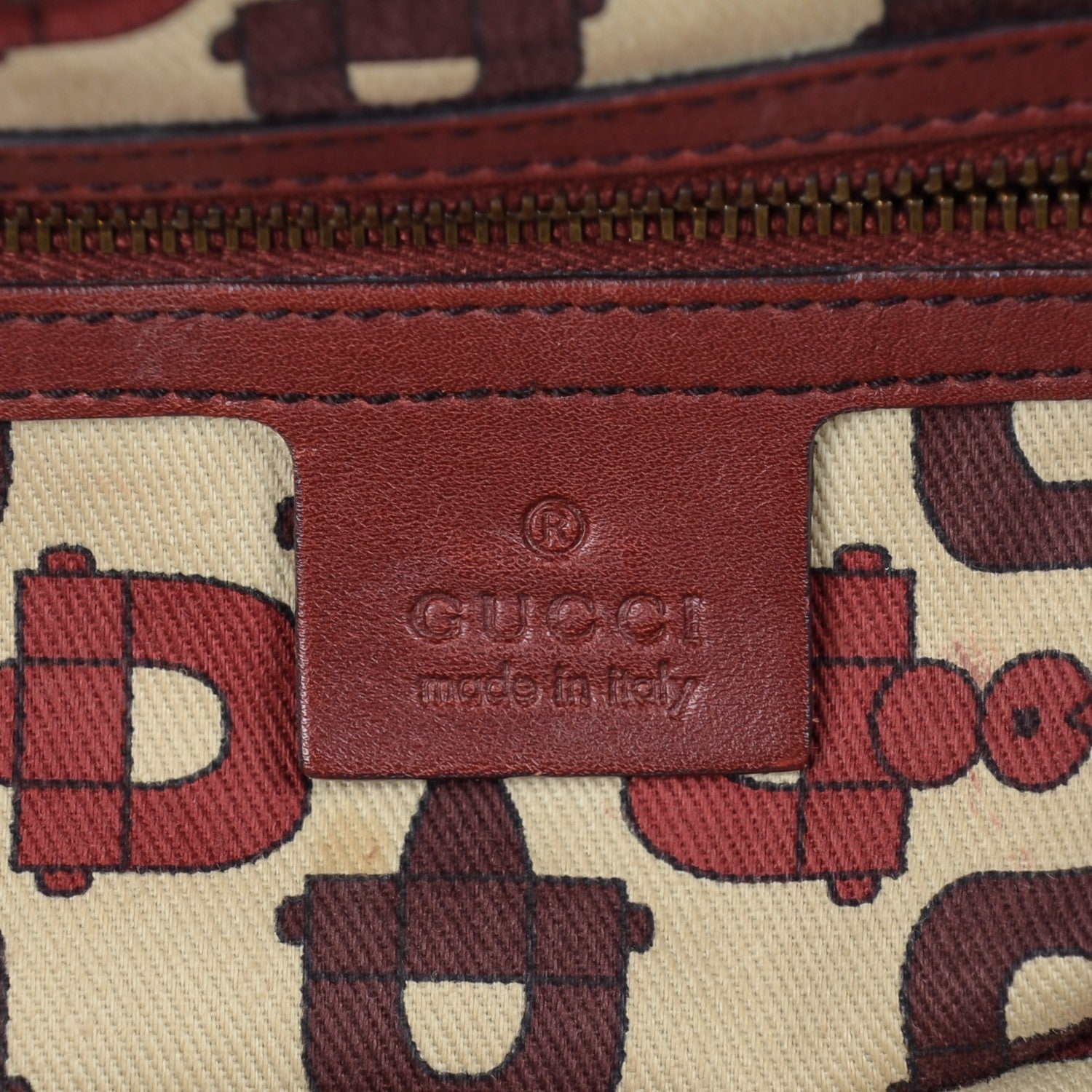 Gucci Guccissima Medium Babouska Tote Red 6 of 7
