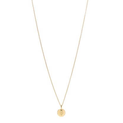 Roberto Coin 18K Yellow Gold Hammered Disc Pendant Necklace 1 of 3