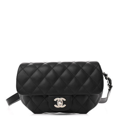 Chanel Calfskin Quilted CC Uniform Flap Belt Bag Black 1 of 11
