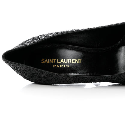 Saint Laurent Glitter Opyum 100 Pumps 36 Black 7 of 12