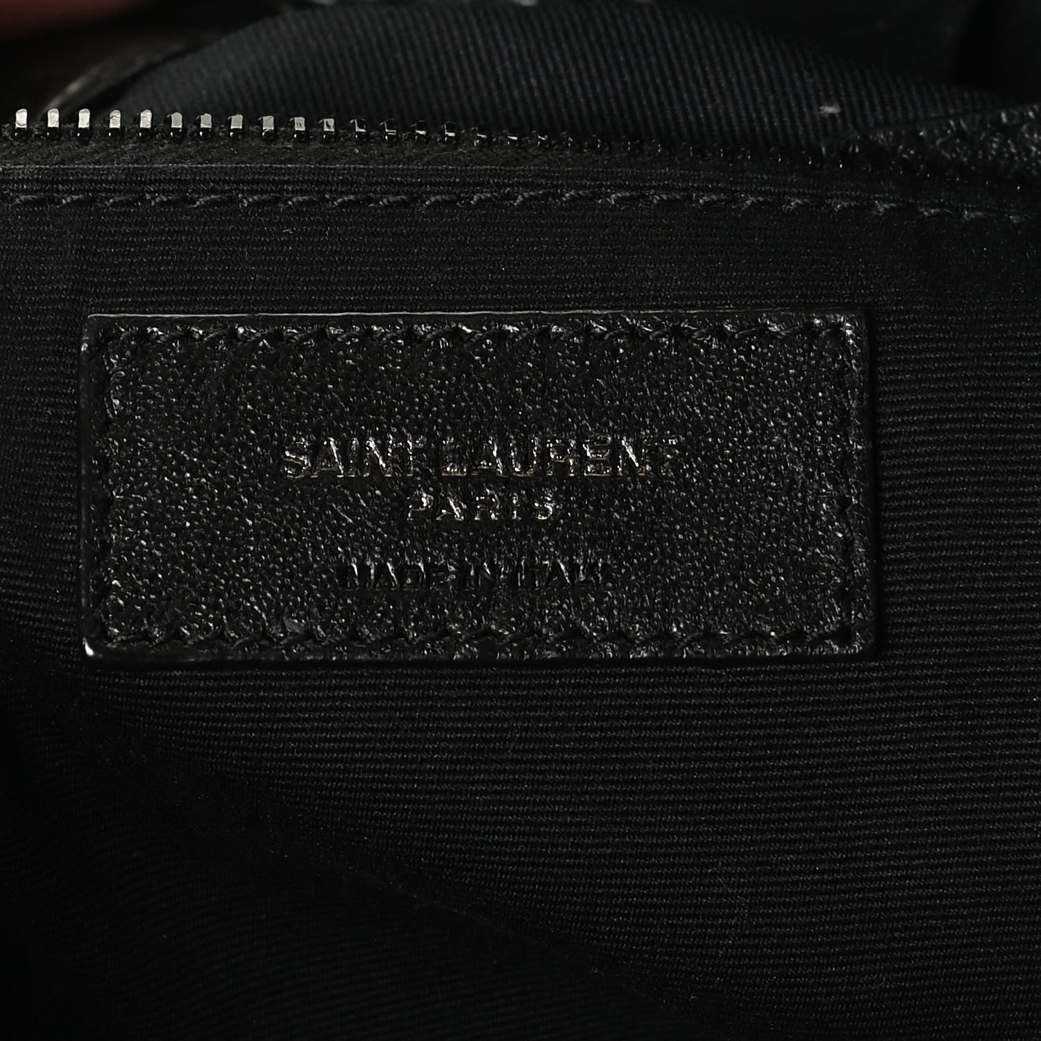 Saint Laurent Calfskin Crocodile Embossed Monogram Large Niki Shopping Bag Black 6 of 10