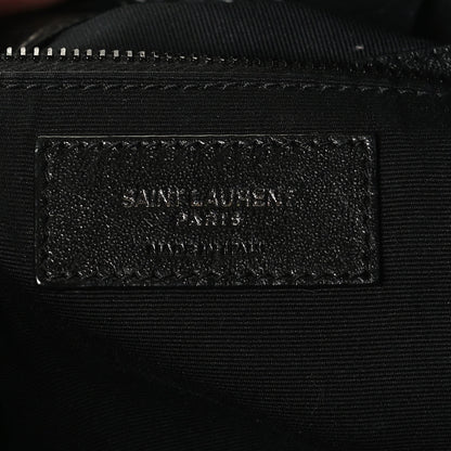 Saint Laurent Calfskin Crocodile Embossed Monogram Large Niki Shopping Bag Black 6 of 10