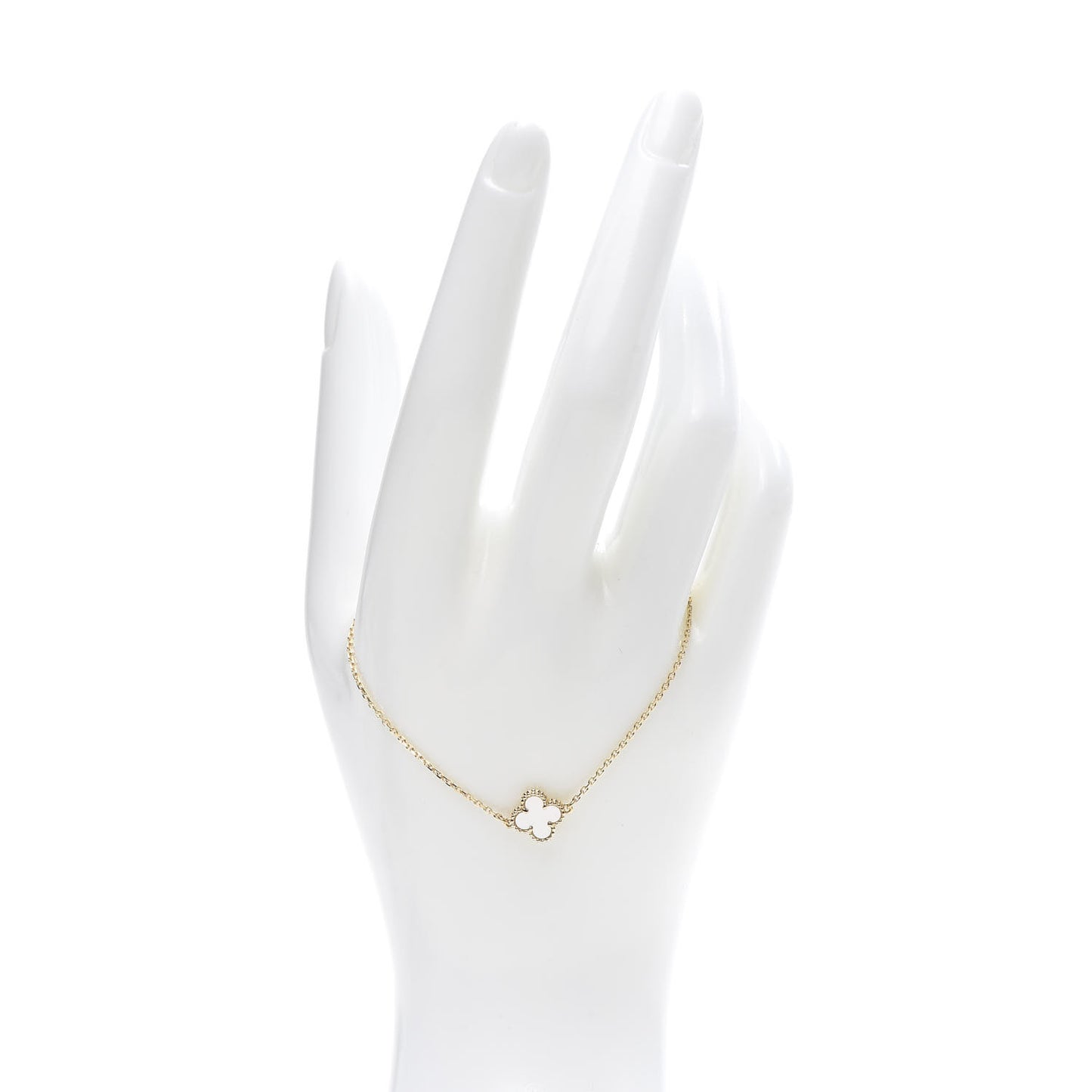 18K Yellow Gold Mother of Pearl Sweet Alhambra Bracelet