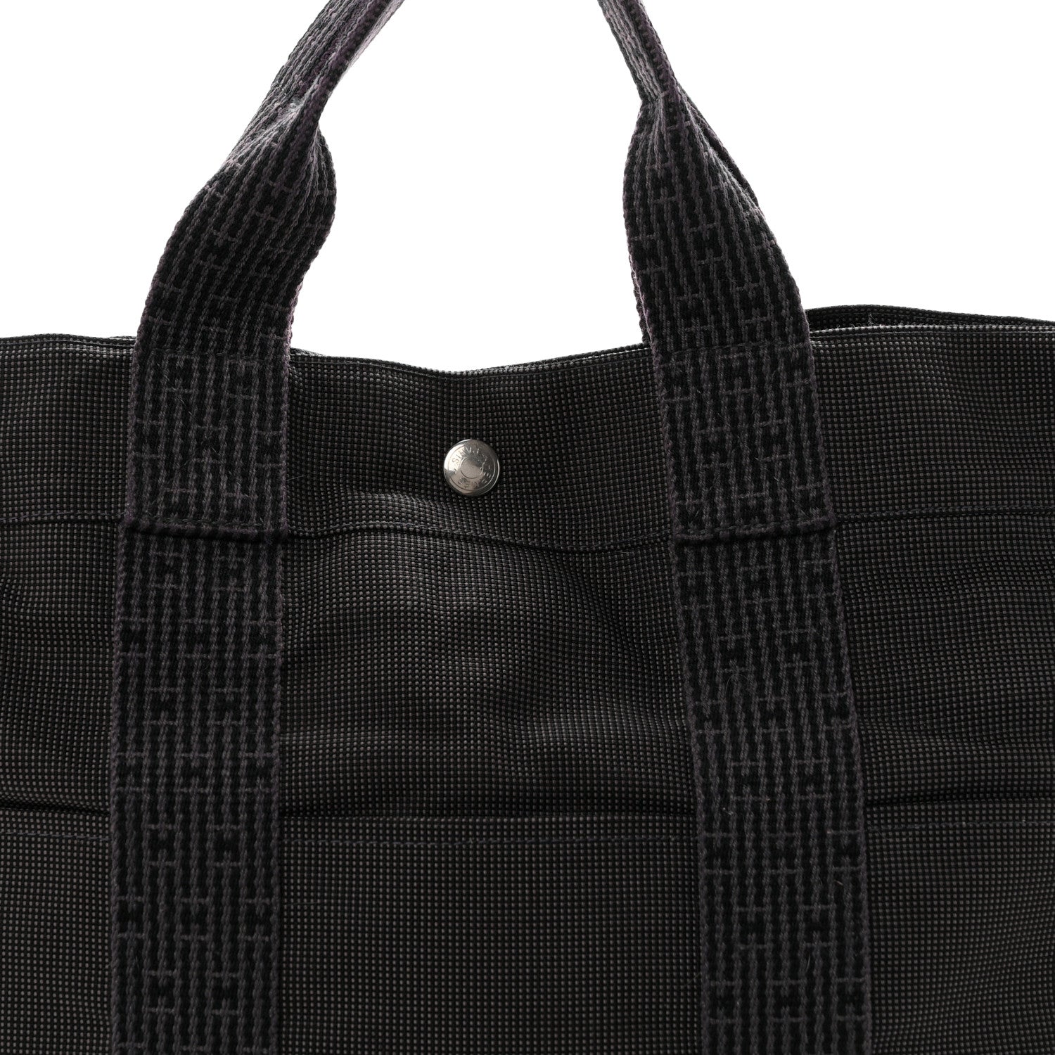 Hermes Canvas Herline PM Tote Grey 7 of 9