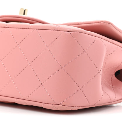 Chanel Lambskin Quilted Mini Chain Top Handle Rectangular Flap Pink 8 of 9