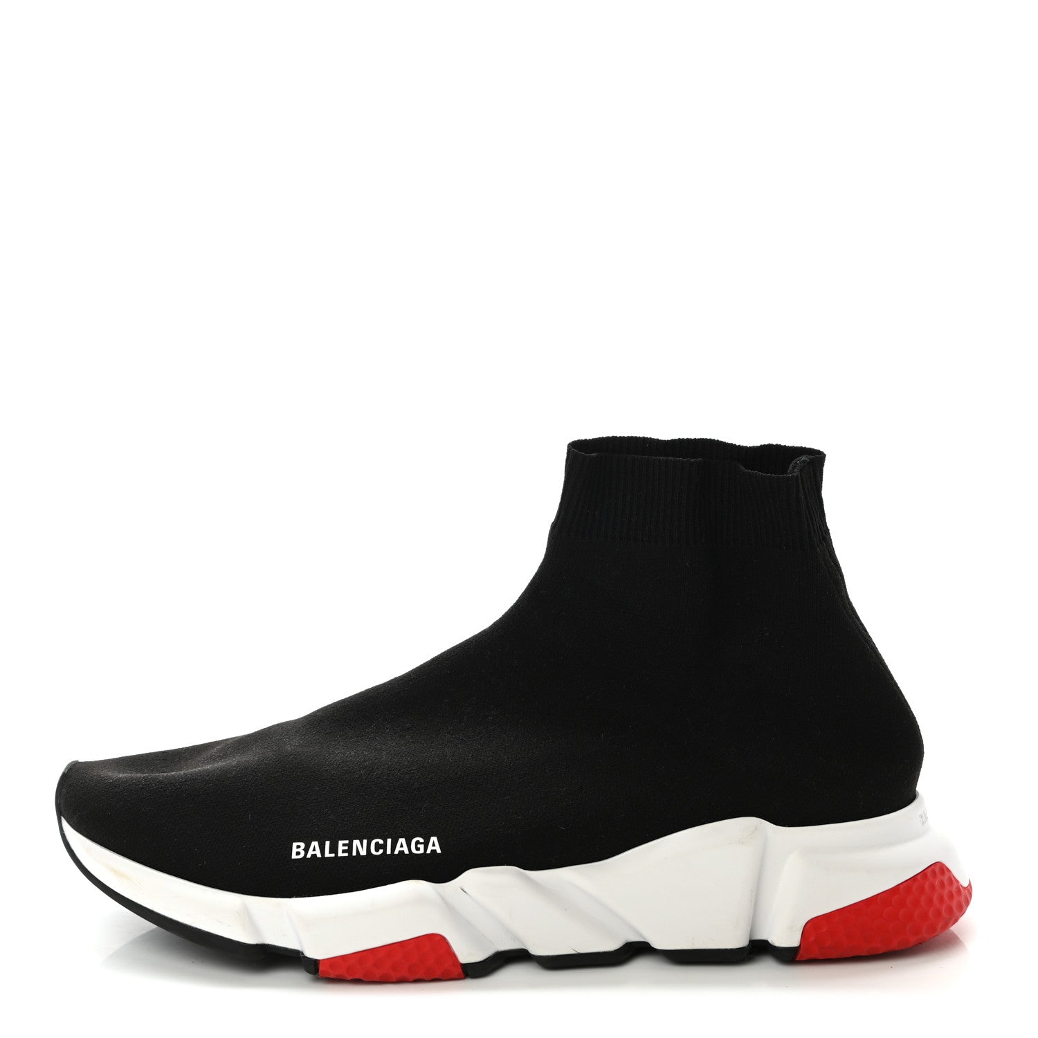 Balenciaga Technical 3D Knit Mens Speed Sneakers 44 Black Red 1 of 11