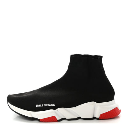 Balenciaga Technical 3D Knit Mens Speed Sneakers 44 Black Red 1 of 11