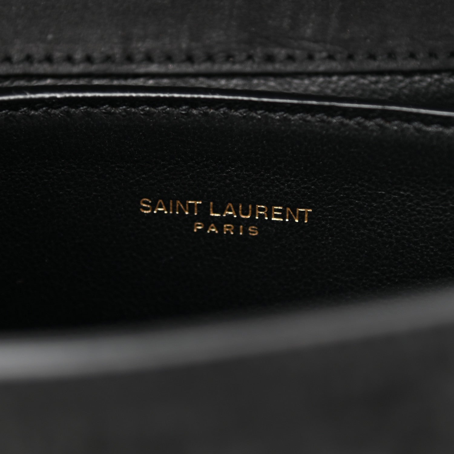 Saint Laurent Nubuk Crocodile Embossed Mini Classic Monogram Cassandra Top Handle Black 6 of 13
