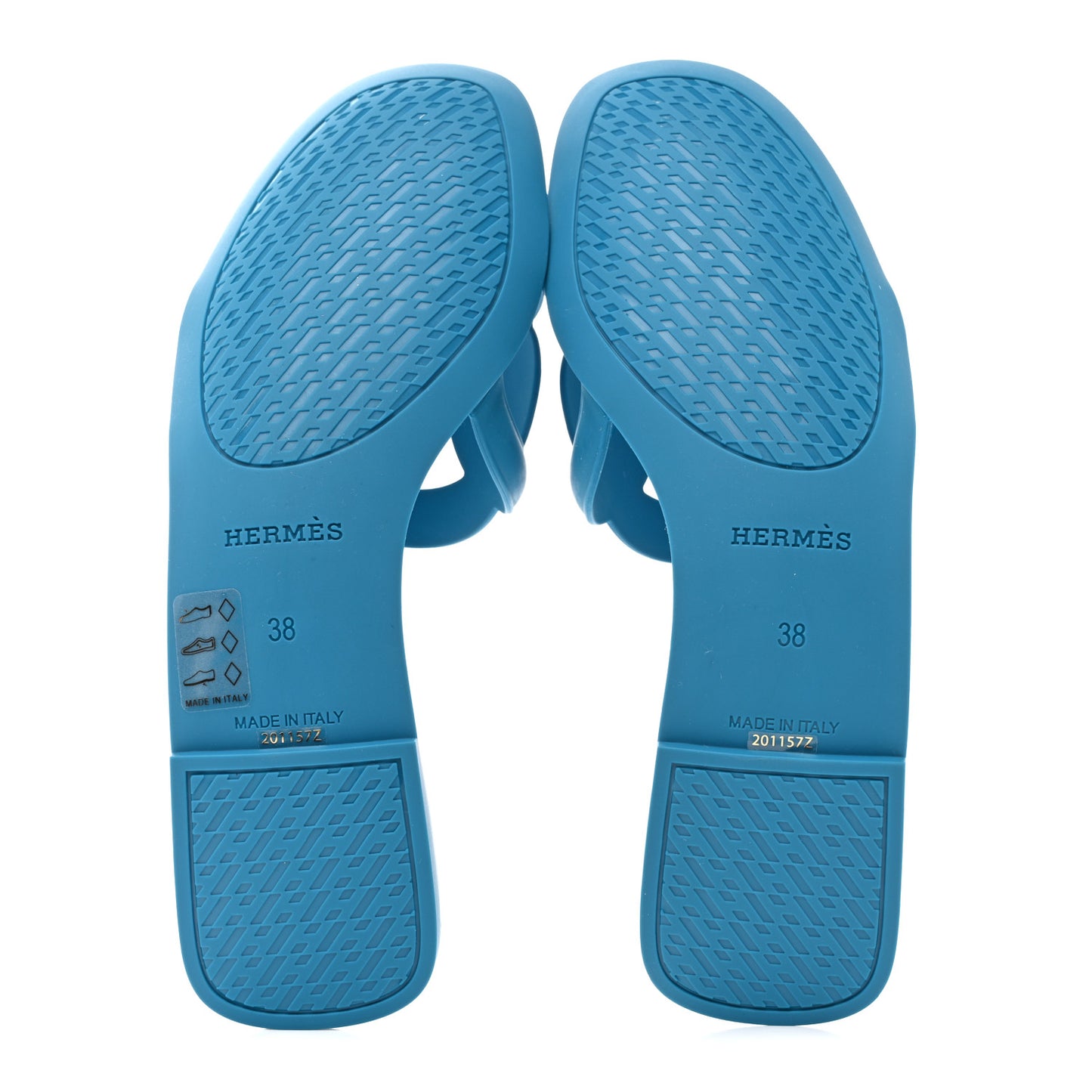 Rubber Aloha Sandals 38 Bleu Vif