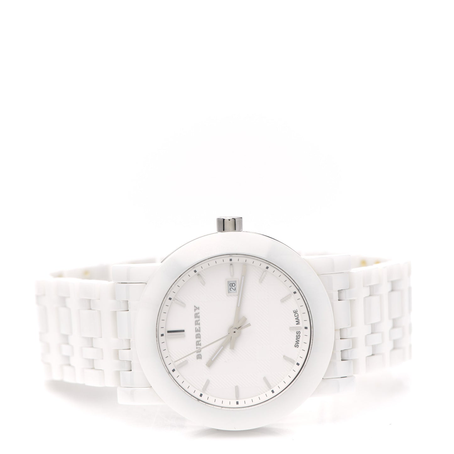 Stainless Steel Ceramic 34mm Quartz Watch White BU1870