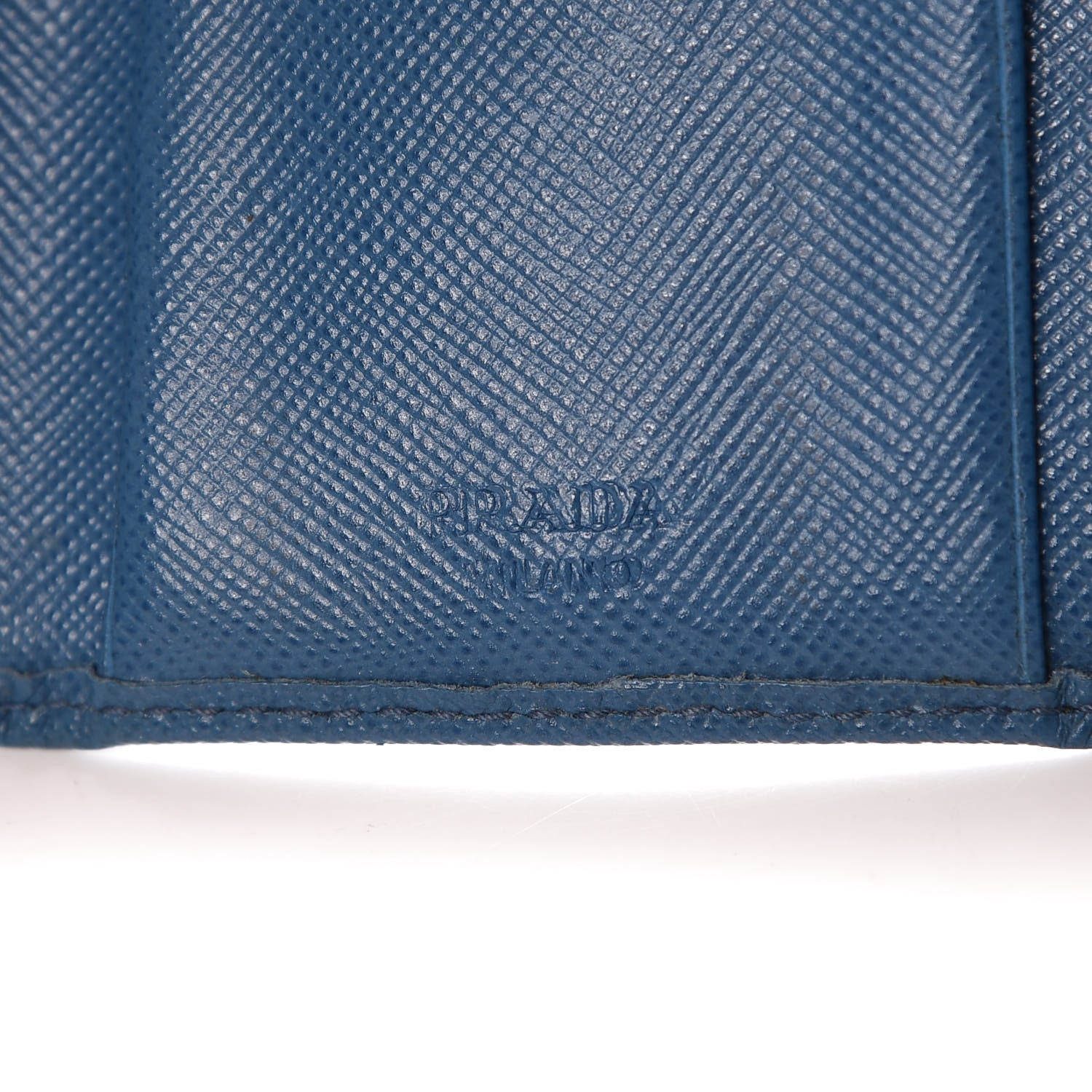 Prada Saffiano Metal 6 Key Holder Cobalto 6 of 9