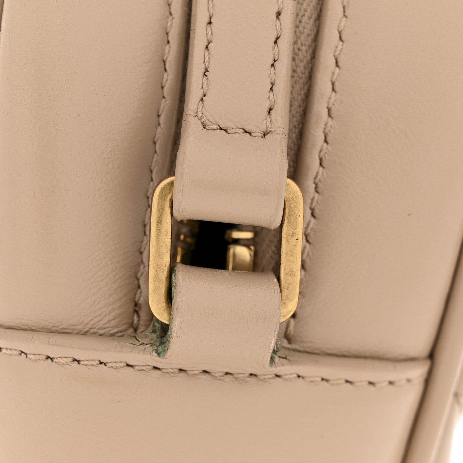 Saint Laurent Calfskin Matelasse Monogram Lou Camera Bag Dark Beige 11 of 12