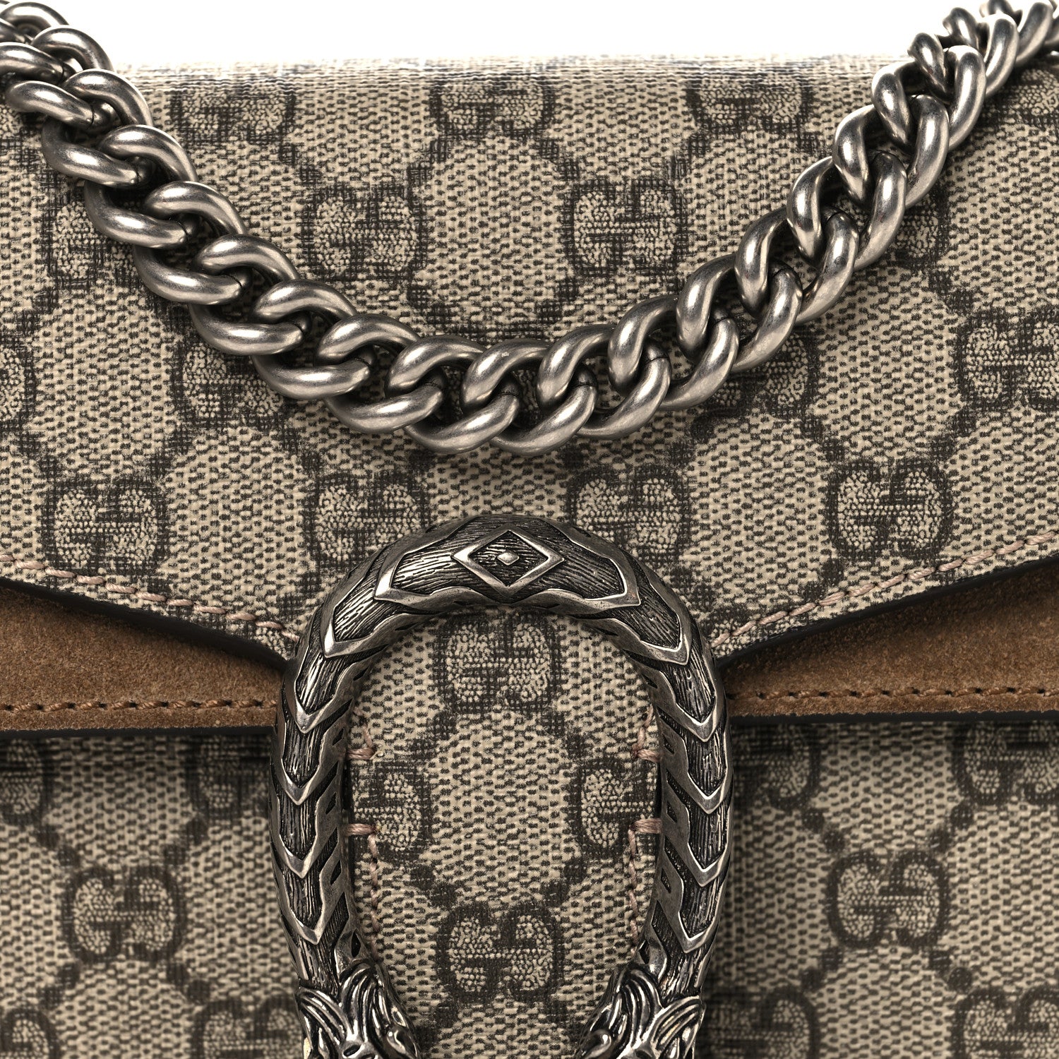 Gucci GG Supreme Monogram Mini Dionysus Shoulder Bag Taupe 7 of 9