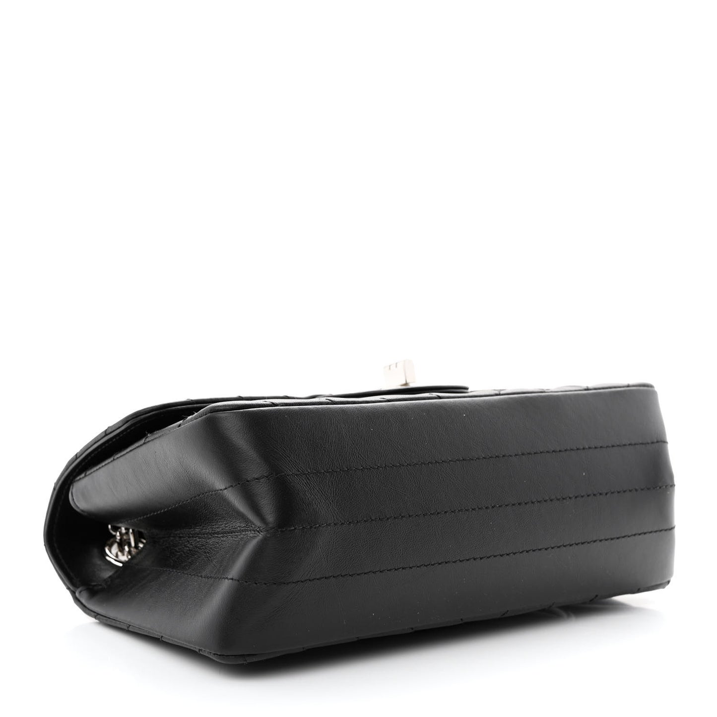 Aged Calfskin Chevron Quilted 2.55 Reissue Mini Flap Black