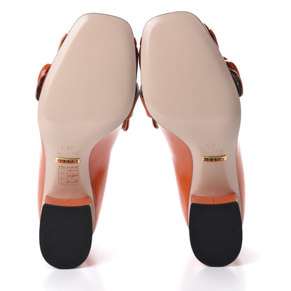 Gucci Vernice GG Marmont Fringe 50mm Loafer Pumps 35.5 Deep Orange 6 of 10