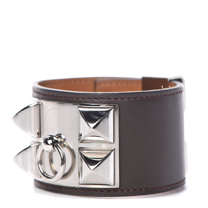 Hermes Chamonix Collier De Chien CDC Bracelet S Chocolate 1 of 5