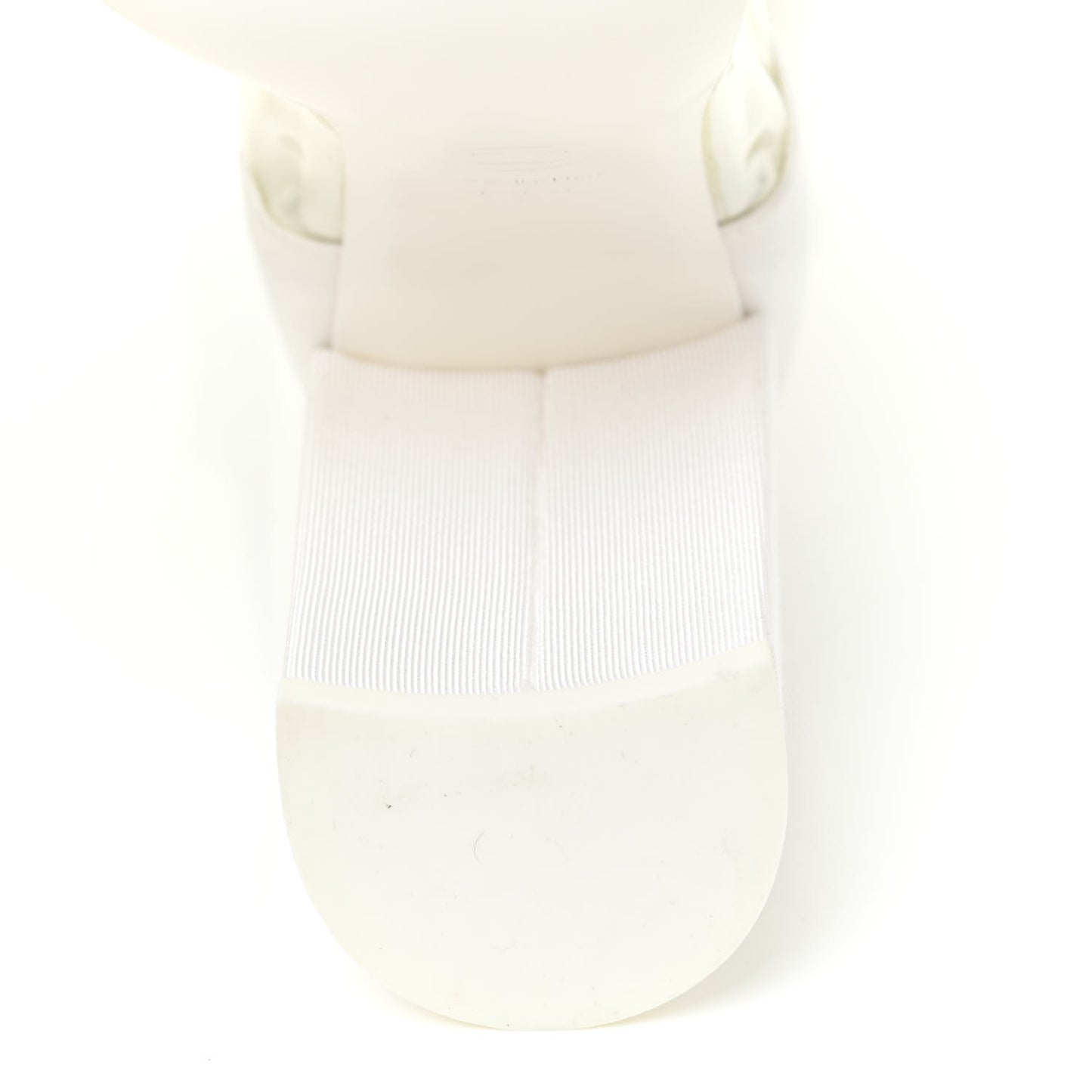 PVC Grosgrain High Boots 36 Transparent White