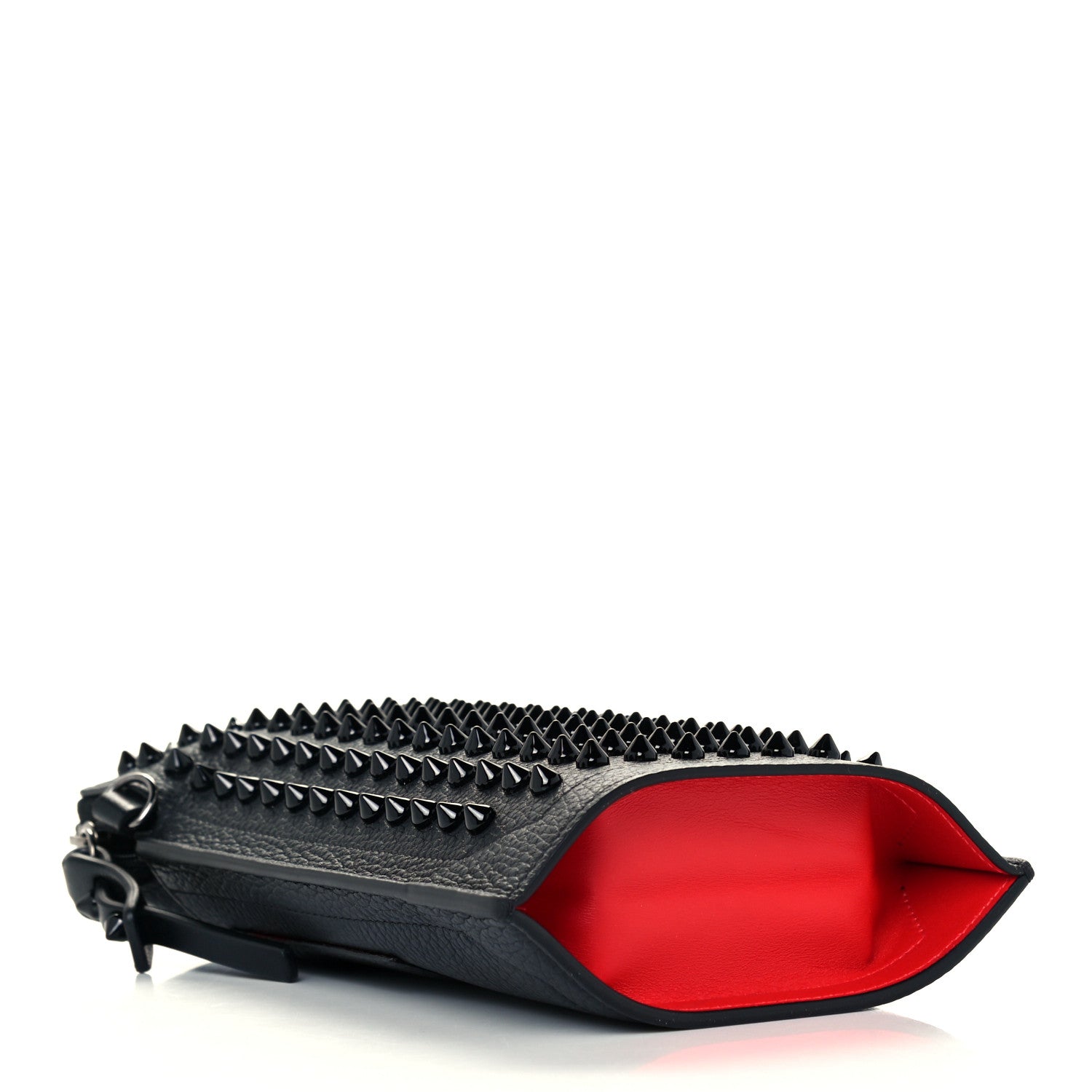 Christian Louboutin Empire Calfskin Spikes Loubilab Clutch Black 3 of 9