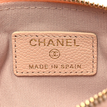 Chanel Caviar Quilted Small Cosmetic Case Light Beige 6 of 10