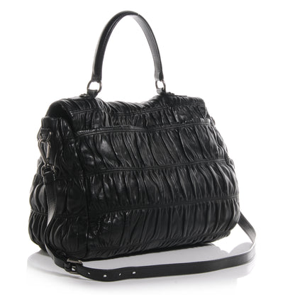 Prada Nappa Gaufre Flap Bag Black 3 of 11