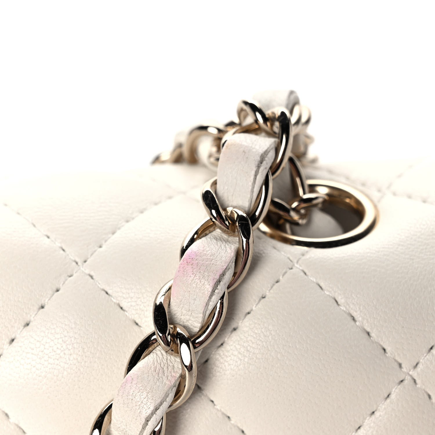 Chanel Lambskin Quilted Mini Rectangular Flap White 11 of 12