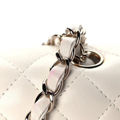 Chanel Lambskin Quilted Mini Rectangular Flap White 11 of 12