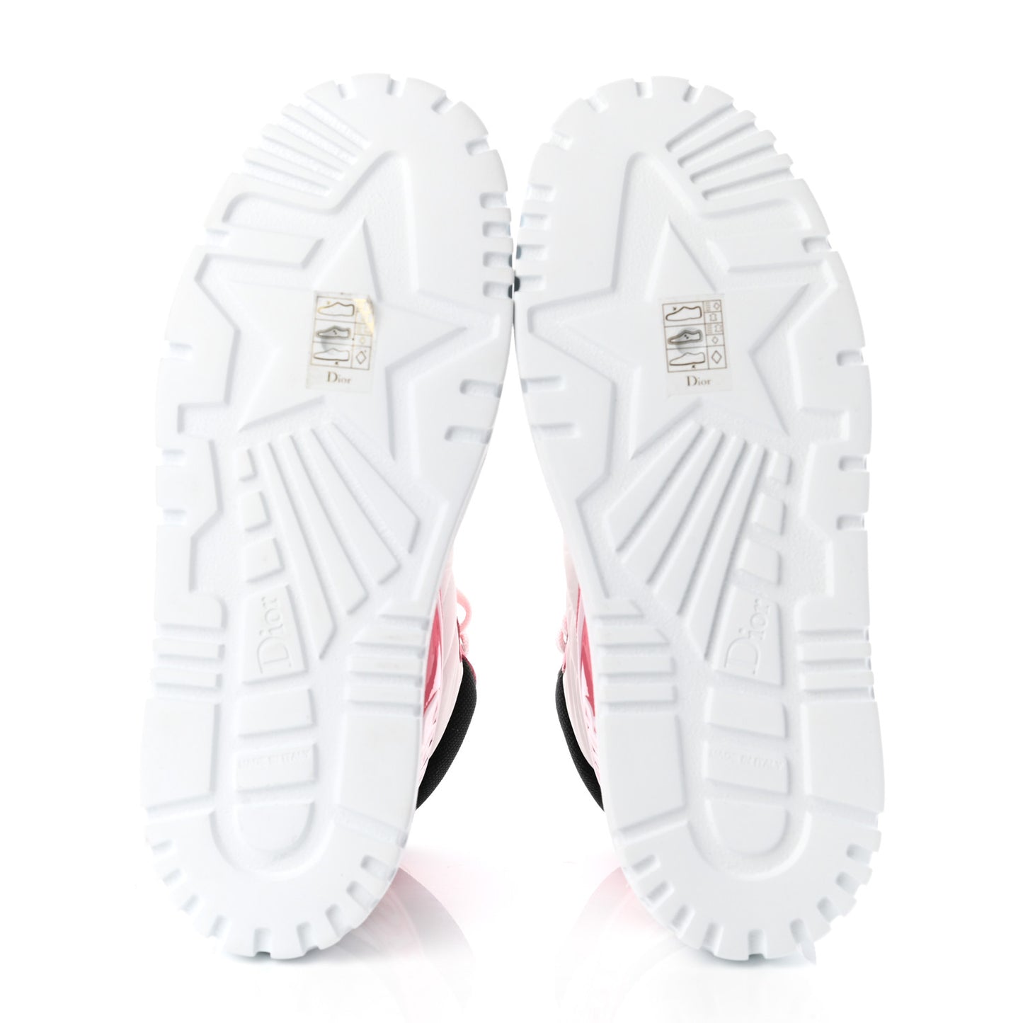 Nylon Calfskin Womens D-Player High Top Sneakers 36 Pink