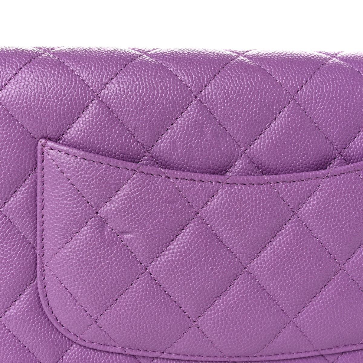 Chanel Caviar Quilted Wallet on Chain WOC Purple 12 of 13