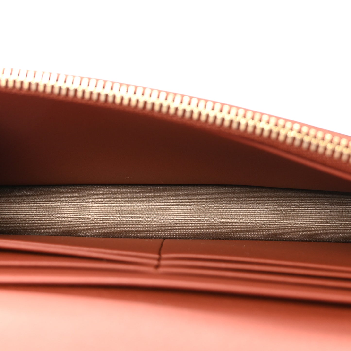 Calfskin Large Diamond Wallet On Chain  Coconut Shell Brown