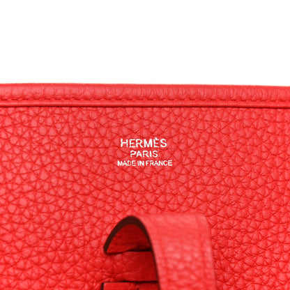 Hermes Taurillon Clemence Evelyne III PM Rouge De Coeur 10 of 21