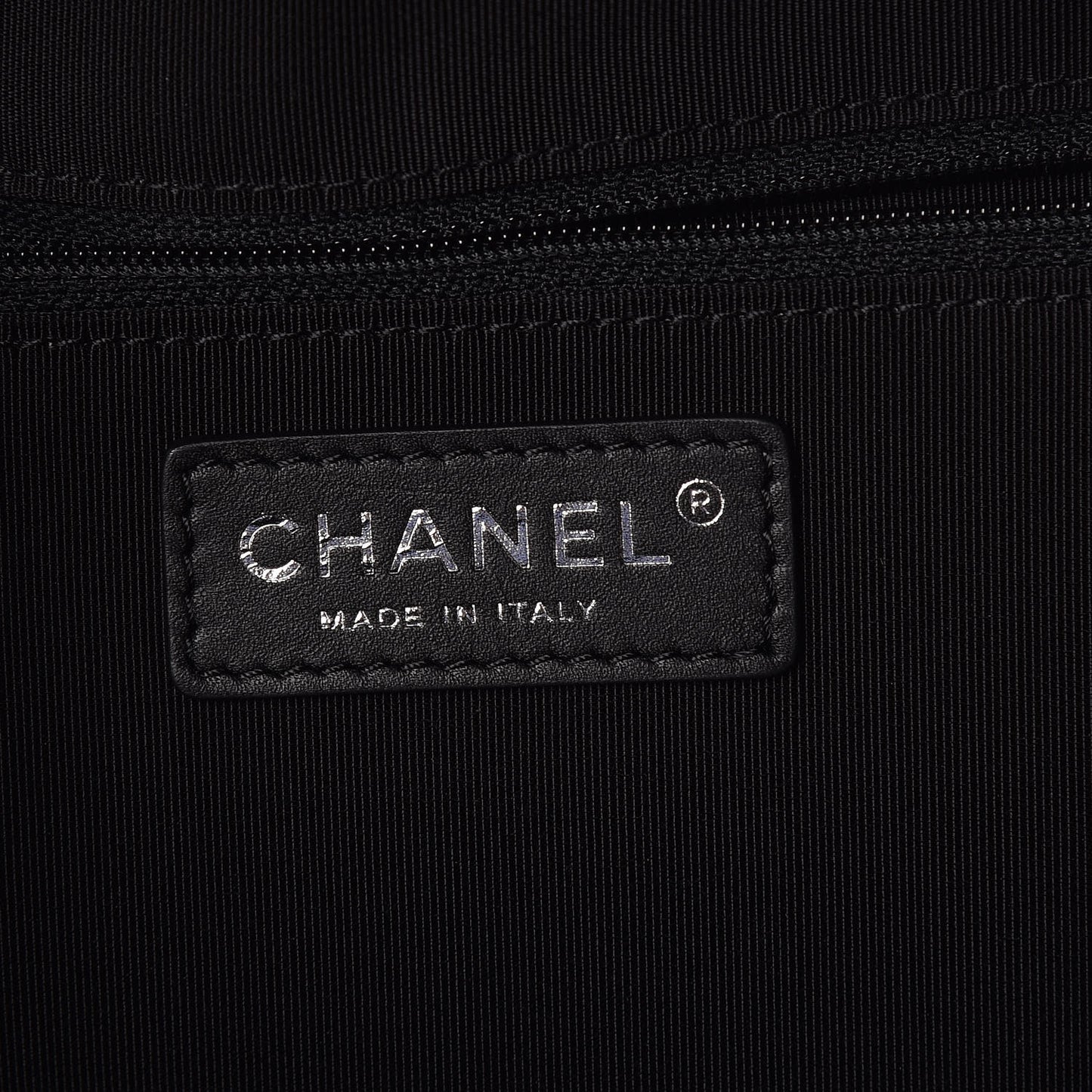 Calfskin Quilted Large Airlines Round Trip Bowling Bag Black