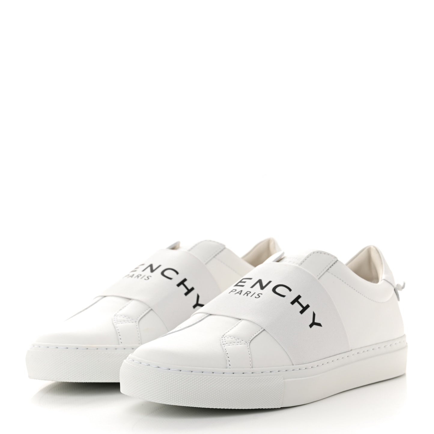 Calfskin Band Logo Womens Urban Street Sneakers 39 White
