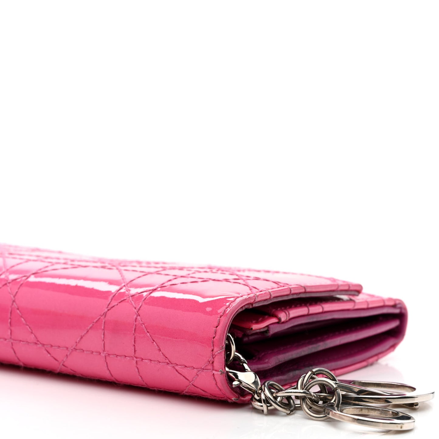 Patent Cannage Rendezvous Chain Wallet Pink