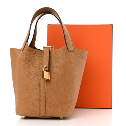 Hermes Taurillon Clemence Picotin Lock 18 PM Biscuit 11 of 11