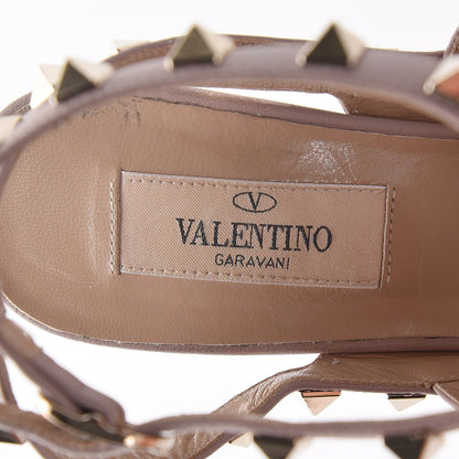 Valentino Garavani Patent Nappa Rockstud Ankle Strap 100mm Pumps 36.5 Poudre 6 of 8