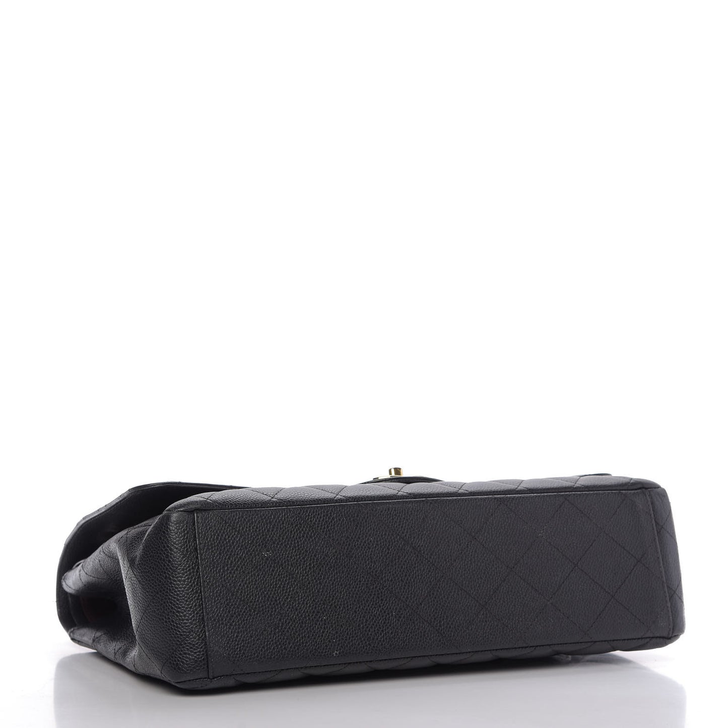 Caviar Quilted Maxi Double Flap Black