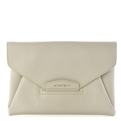 Givenchy Sugar Goatskin Medium Antigona Envelope Clutch Ivory 1 of 8
