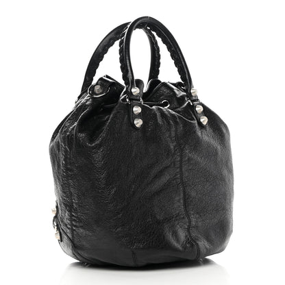 Balenciaga Agneau Giant 12 Silver Hardware Mini Pompon Black 3 of 13