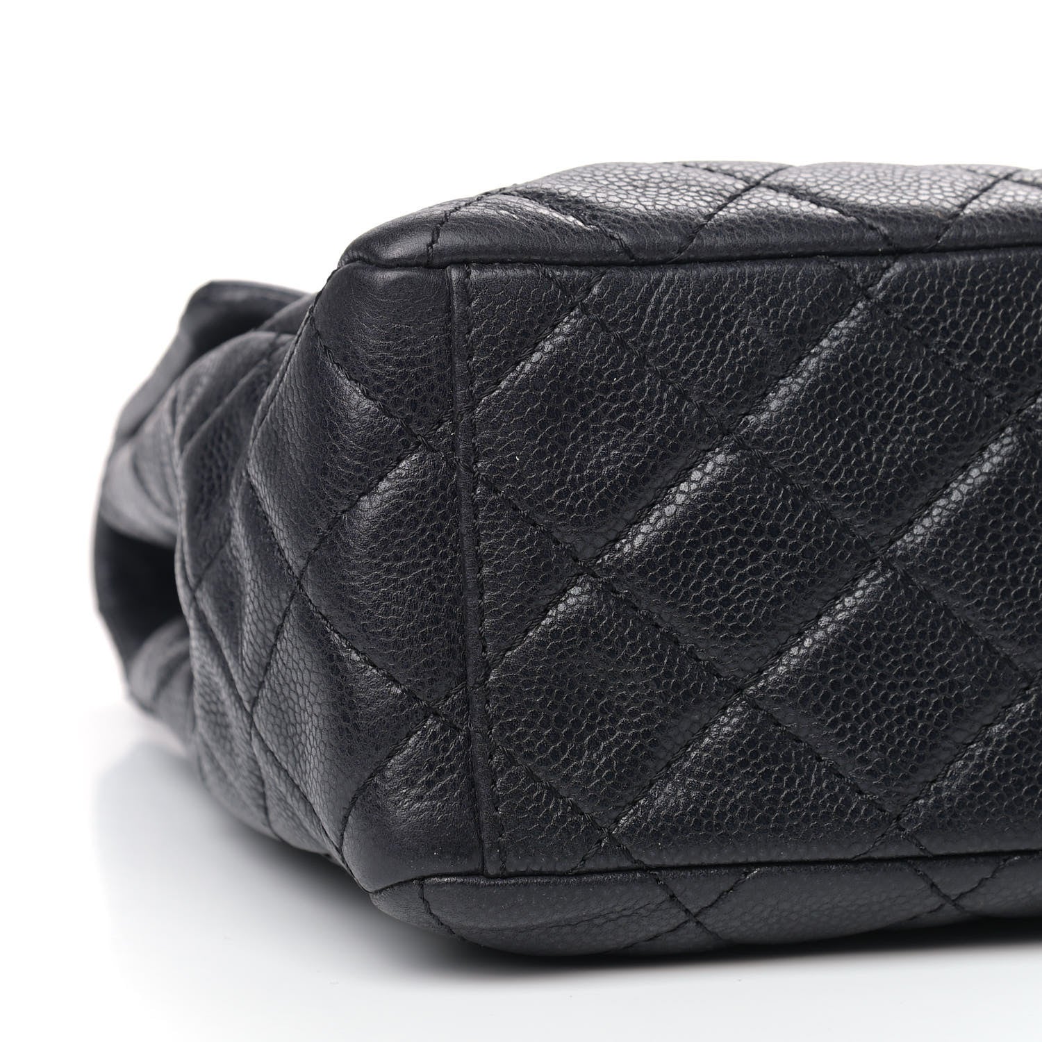 Chanel Washed Caviar Quilted Maxi Single Flap Black 8 of 9