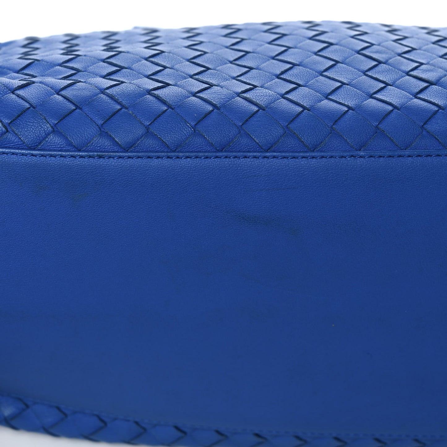 Nappa Intrecciato Small Accordion Tote Blue