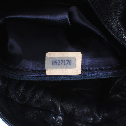 Chanel Lambskin Drawstring Pouch Bag Navy Blue 5 of 7