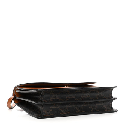 Celine Triomphe Canvas Lambskin Wallet On Strap Tan 4 of 9
