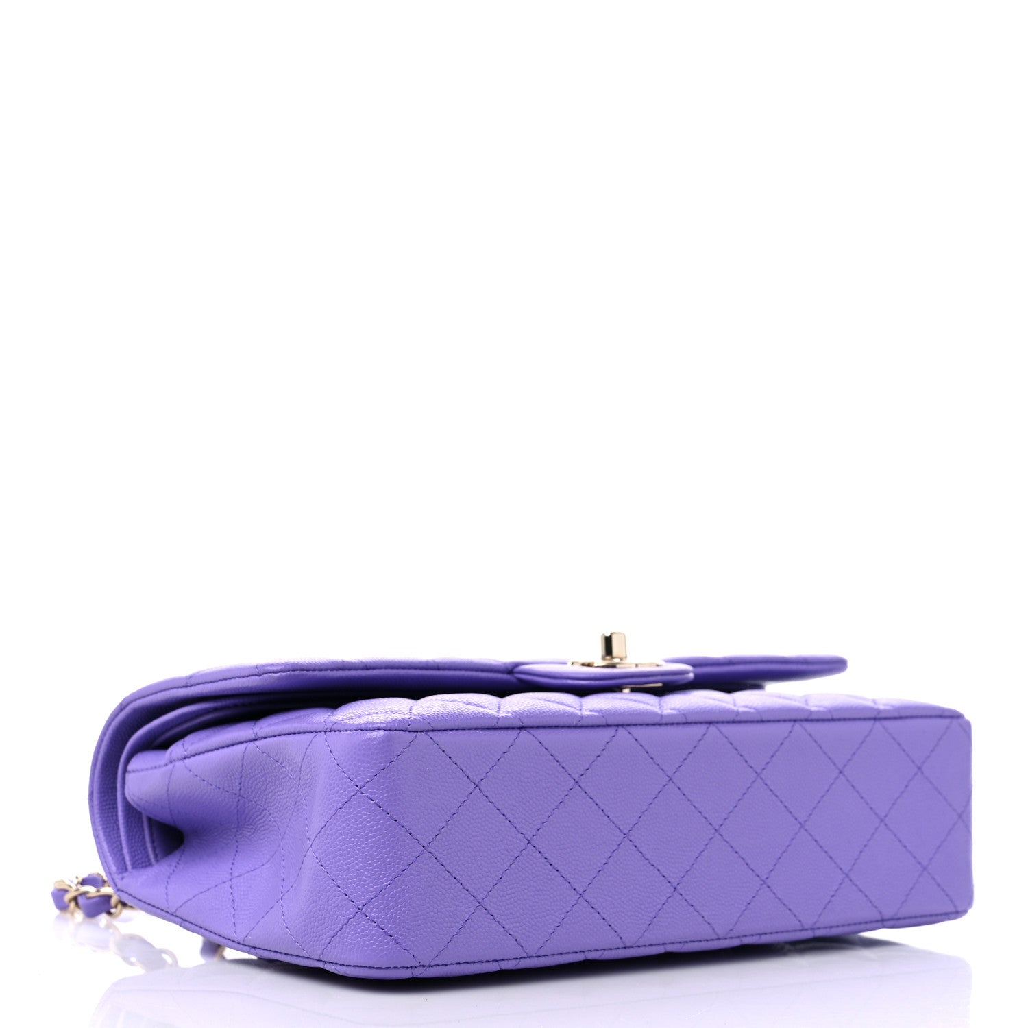 Chanel Caviar Quilted Medium Double Flap Purple 4 of 10