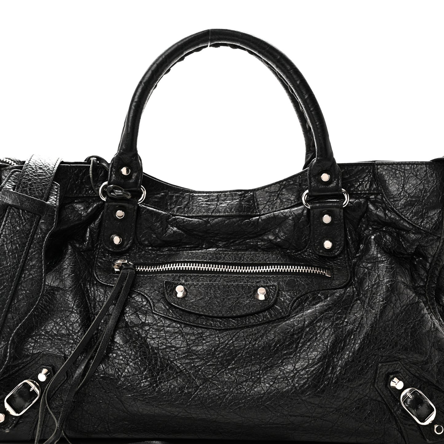 Agneau Classic Silver Hardware City Black
