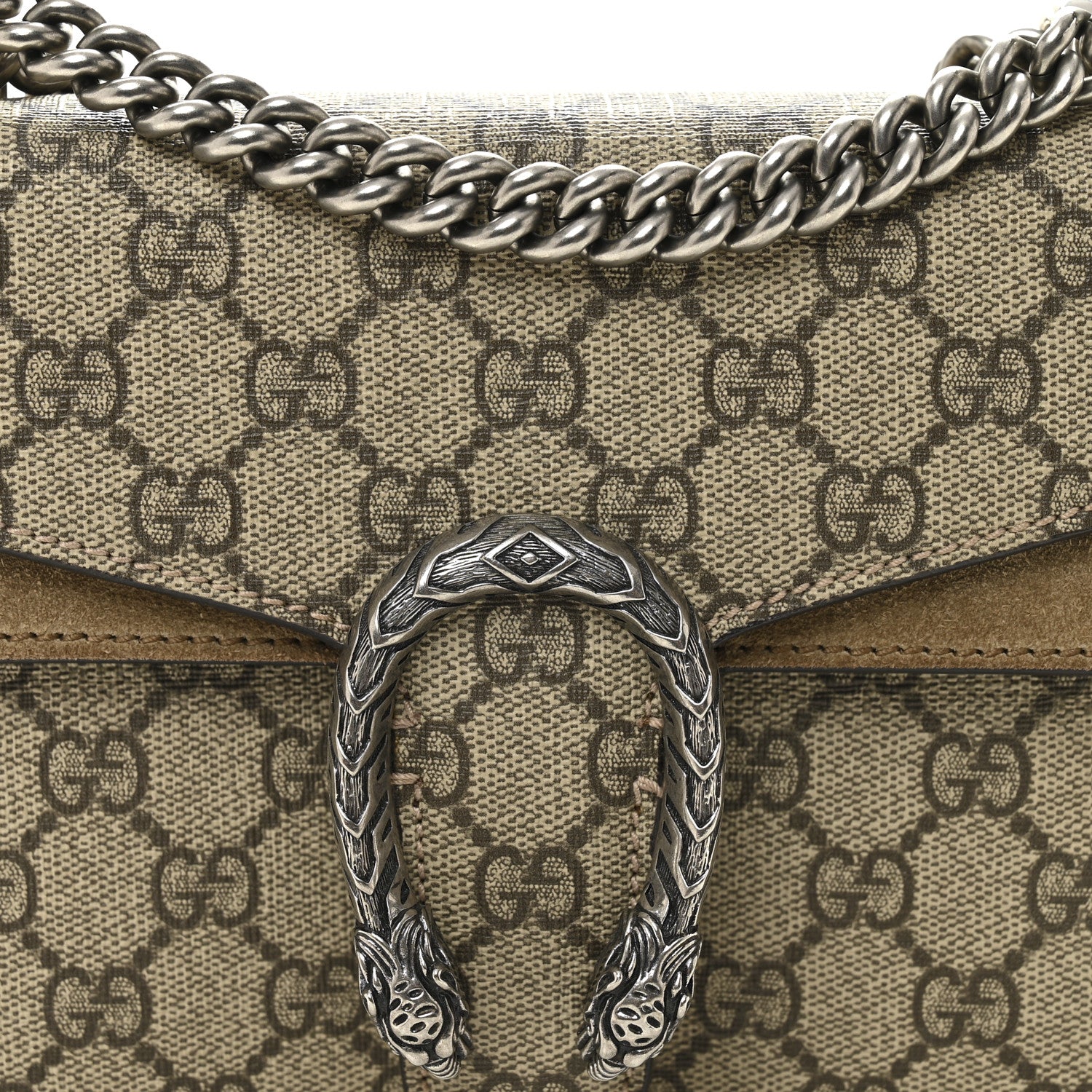 Gucci GG Supreme Monogram Mini Dionysus Shoulder Bag Taupe 8 of 10