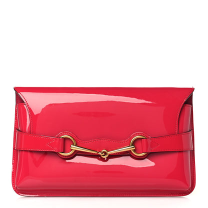 Gucci Patent Large Bright Bit Clutch Shocking Pink 1 of 10