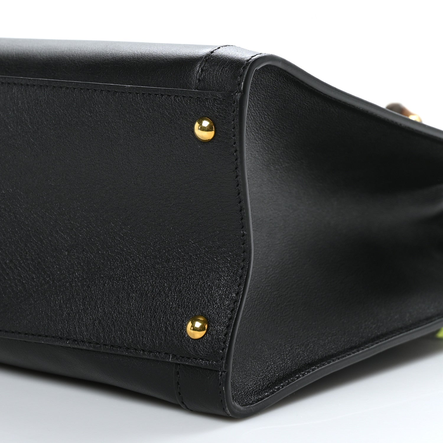 Gucci Calfskin Medium Diana Tote Bag Black Yellow Fluo 11 of 12